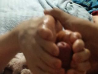 reverse footjob awkward cumshot