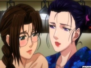 hentai lezzy girl gets bound and vibed
