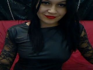 gothic dominatrix ramona smokes cigarette bdsm leather