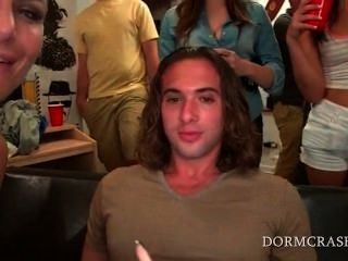 college boy gets dick blown by smoking hot pornstars
